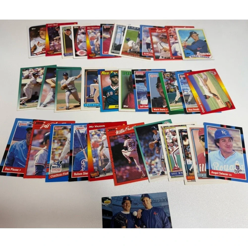 Vintage 80s 90s Baseball Cards Lot of 35 MLB Players